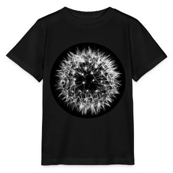 Pissenlit boule de pissenlit noir blanc cercle rond - T-shirt bio MINI CREATOR Stanley/Stella Enfant - noir - Devant - Mikhail (115cm)