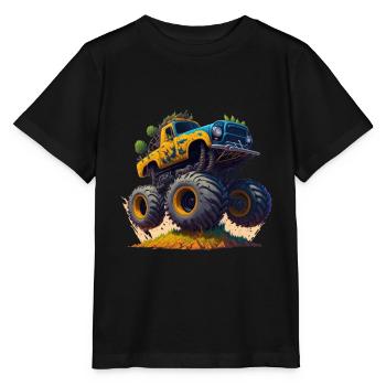 Monster truck - T-shirt bio MINI CREATOR Stanley/Stella Enfant - noir - Devant - Mikhail (115cm)