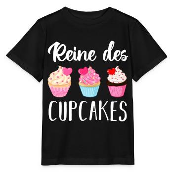 Reine des cupcakes cadeau pâtisserie patissière - T-shirt bio MINI CREATOR Stanley/Stella Enfant - noir - Devant - Mikhail (115cm)
