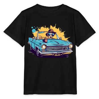 Emma im Cabrio - Stanley/Stella Kinder T-Shirt MINI CREATOR  - Schwarz - Vorne - Mikhail (115cm)
