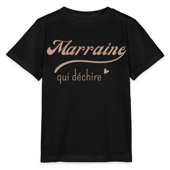 Marraine qui déchire - T-shirt bio MINI CREATOR Stanley/Stella Enfant - noir - Devant - Mikhail (115cm)