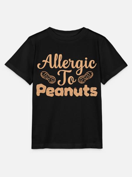 Allergisch voor pinda's Noten Allergie Bewustzijn - Stanley/Stella Kinder-T-shirt MINI CREATOR  - zwart