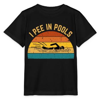 Je fais dans les piscines drôle je fais dans les piscines - T-shirt bio MINI CREATOR Stanley/Stella Enfant - noir - Devant - Mikhail (115cm)