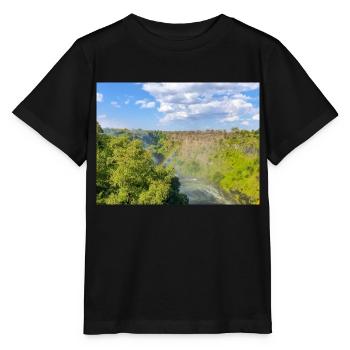 gorge près des chutes Victoria au Zimbabwe - T-shirt bio MINI CREATOR Stanley/Stella Enfant - noir - Devant - Mikhail (115cm)