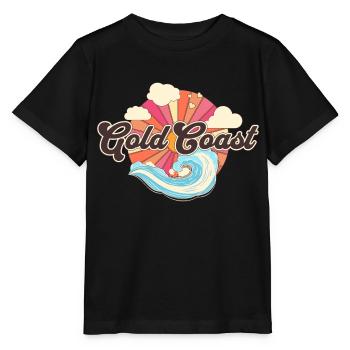 Gold Coast Australia Retro Beach - Stanley/Stella MINI CREATOR Kids’ T-Shirt - black - Front - Mikhail (115cm)