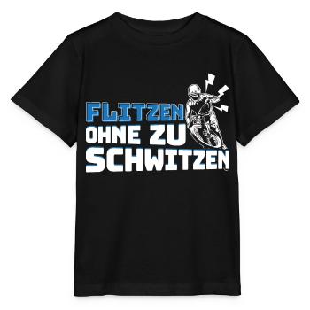 E-Bike Elektrofahrrad Flitzen ohne zu schwitzen - Stanley/Stella Kinder T-Shirt MINI CREATOR  - Schwarz - Vorne - Mikhail (115cm)