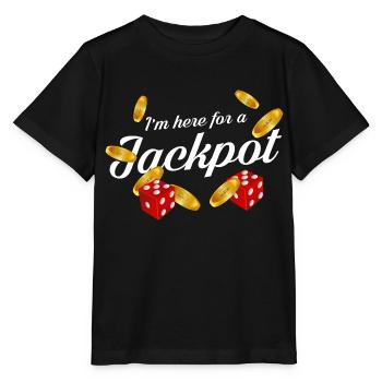 Je suis ici pour un jackpot Design pour un casino - T-shirt bio MINI CREATOR Stanley/Stella Enfant - noir - Devant - Mikhail (115cm)