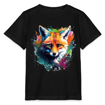 Aquarel Vos, Vos - Stanley/Stella Kinder-T-shirt MINI CREATOR  - zwart - Voor - Mikhail (115cm)