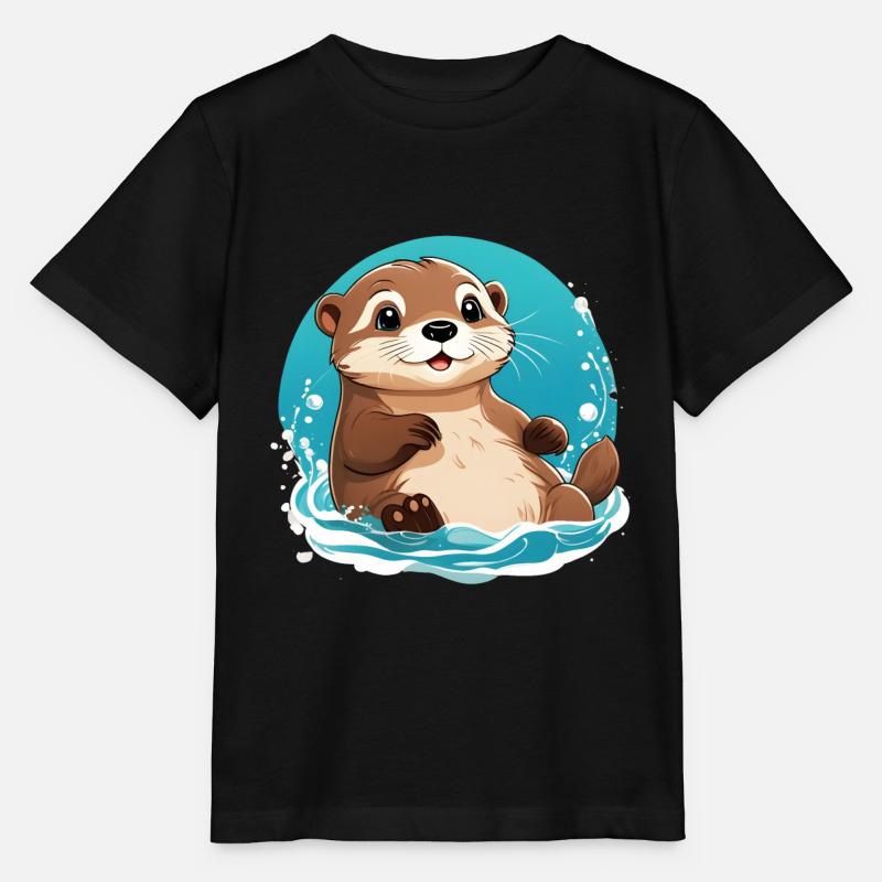 Loutre - T-shirt bio MINI CREATOR Stanley/Stella Enfant - noir