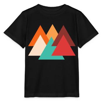 Retro-Dreieck - Stanley/Stella Kinder T-Shirt MINI CREATOR  - Schwarz - Vorne - Mikhail (115cm)