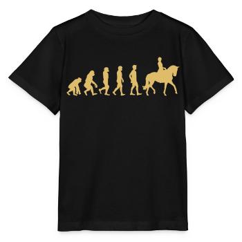 Évolution de l’équitation - T-shirt bio MINI CREATOR Stanley/Stella Enfant - noir - Devant - Mikhail (115cm)