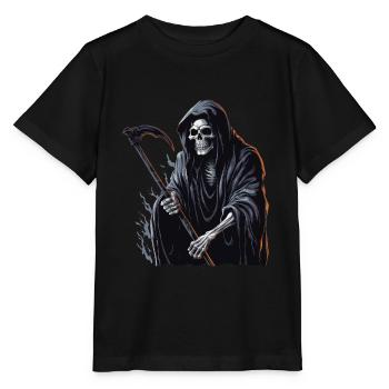 Halloween Grim Reaper - Stanley/Stella MINI CREATOR Kids’ T-Shirt - black - Front - Mikhail (115cm)
