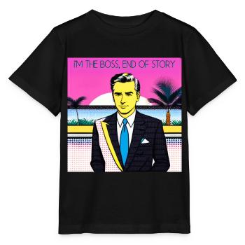 Je suis le chef, fin de l’histoire - T-shirt bio MINI CREATOR Stanley/Stella Enfant - noir - Devant - Mikhail (115cm)