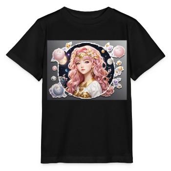 red hair girl - Stanley/Stella MINI CREATOR Kids’ T-Shirt - black - Front - Mikhail (115cm)