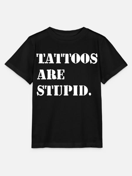Tattoos sind dumm - Stanley/Stella Kinder T-Shirt MINI CREATOR - Schwarz