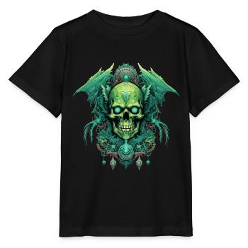 skull skull skeleton darkness gloomy - Stanley/Stella MINI CREATOR Kids’ T-Shirt - black - Front - Mikhail (115cm)