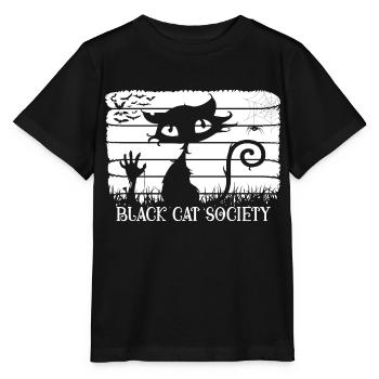 Black Cat Society - Stanley/Stella MINI CREATOR Kids’ T-Shirt - black - Front - Mikhail (115cm)