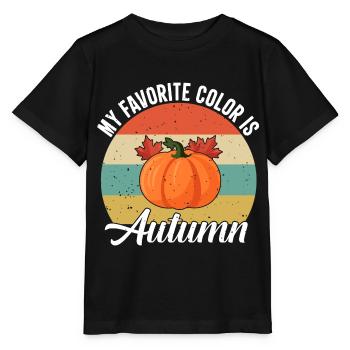 Herbst - Stanley/Stella Kinder T-Shirt MINI CREATOR  - Schwarz - Vorne - Mikhail (115cm)
