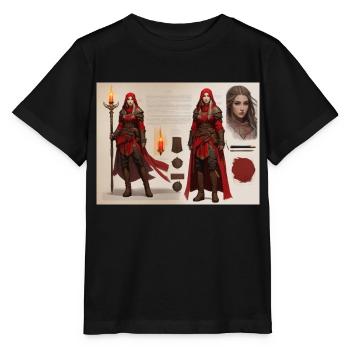 Rotkäppchen-Mädchen - Stanley/Stella Kinder T-Shirt MINI CREATOR  - Schwarz - Vorne - Mikhail (115cm)