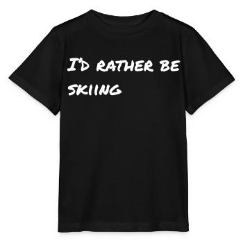 I'd rather be skiing - Stanley/Stella MINI CREATOR Kids’ T-Shirt - black - Front - Mikhail (115cm)