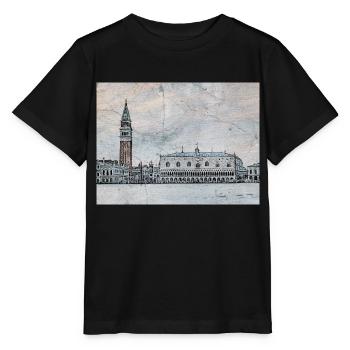Blick auf den Markusplatz - Stanley/Stella Kinder T-Shirt MINI CREATOR  - Schwarz - Vorne - Mikhail (115cm)