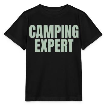 Camping expert - Stanley/Stella MINI CREATOR Kids’ T-Shirt - black - Front - Mikhail (115cm)
