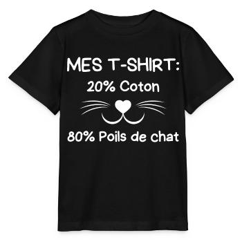 Chien de race border collie 3 - T-shirt bio MINI CREATOR Stanley/Stella Enfant - noir - Devant - Mikhail (115cm)
