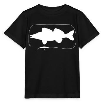 Sandre avec wobbler - T-shirt bio MINI CREATOR Stanley/Stella Enfant - noir - Devant - Mikhail (115cm)