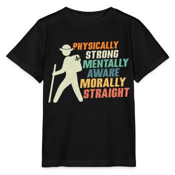 Scout Strength: Physical, Mental, Moral Tee - Stanley/Stella Kinder T-Shirt MINI CREATOR  - Schwarz - Vorne - Mikhail (115cm)