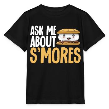 S'more Campfire Marshmallow Camping - T-shirt bio MINI CREATOR Stanley/Stella Enfant - noir - Devant - Mikhail (115cm)