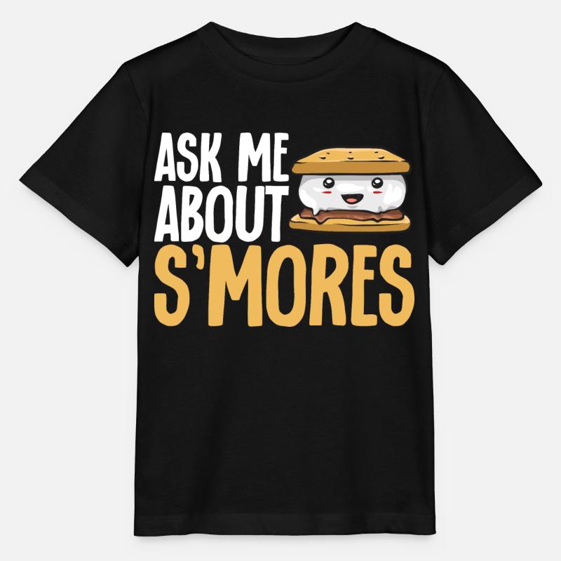 S'more Campfire Marshmallow Camping - T-shirt bio MINI CREATOR Stanley/Stella Enfant - noir