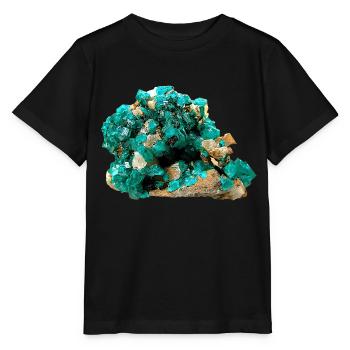 Dioptas Mineral Copper Emerald Silicate Crystal - Stanley/Stella MINI CREATOR Kids’ T-Shirt - black - Front - Mikhail (115cm)