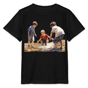 Une enfance insouciante est un cadeau - T-shirt bio MINI CREATOR Stanley/Stella Enfant - noir - Devant - Mikhail (115cm)