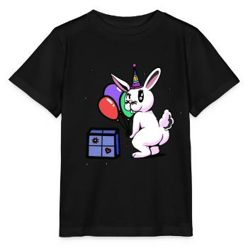 Hase Geburtstag Gratulieren Glückwunsch Feiern - Stanley/Stella Kinder T-Shirt MINI CREATOR  - Schwarz - Vorne - Mikhail (115cm)