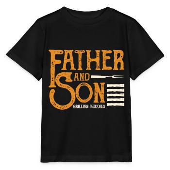 Père et fils - T-shirt bio MINI CREATOR Stanley/Stella Enfant - noir - Devant - Mikhail (115cm)