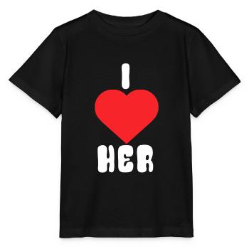 Je l’aime - T-shirt bio MINI CREATOR Stanley/Stella Enfant - noir - Devant - Mikhail (115cm)