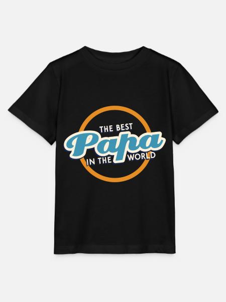 papa father daddy - Stanley/Stella Kinder T-Shirt MINI CREATOR  - Schwarz