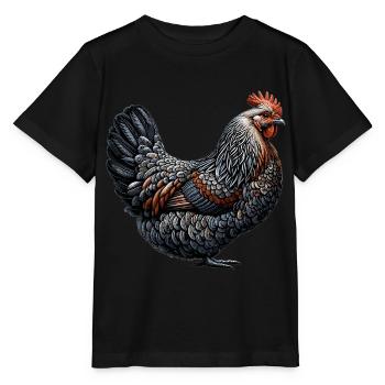 Lustiges Huhn Huhn Lustiges Bild - Stanley/Stella Kinder T-Shirt MINI CREATOR  - Schwarz - Vorne - Mikhail (115cm)