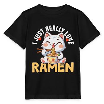 J’adore vraiment les ramen - T-shirt bio MINI CREATOR Stanley/Stella Enfant - noir - Devant - Mikhail (115cm)