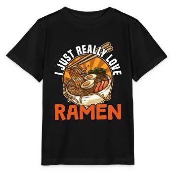 J’adore vraiment les ramen - T-shirt bio MINI CREATOR Stanley/Stella Enfant - noir - Devant - Mikhail (115cm)