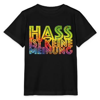 Hate is not an opinion - Stanley/Stella MINI CREATOR Kids’ T-Shirt - black - Front - Mikhail (115cm)
