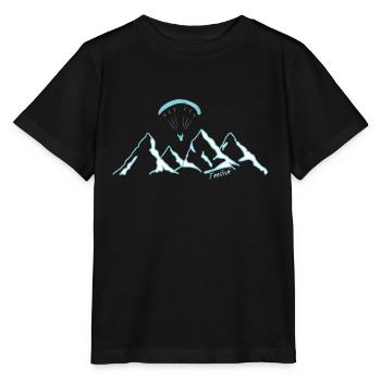 Parapente Parapente Pilote Neige - T-shirt bio MINI CREATOR Stanley/Stella Enfant - noir - Devant - Mikhail (115cm)