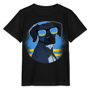 Aruba - Stanley/Stella Kinder T-Shirt MINI CREATOR  - Schwarz - Vorne - Mikhail (115cm)