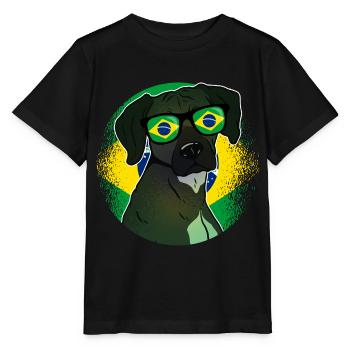 Brazil - Stanley/Stella MINI CREATOR Kids’ T-Shirt - black - Front - Mikhail (115cm)