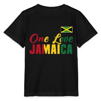 one love jamaica - Stanley/Stella Kinder T-Shirt MINI CREATOR  - Schwarz - Vorne - Mikhail (115cm)