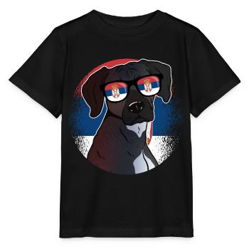 Serbien - Stanley/Stella Kinder T-Shirt MINI CREATOR  - Schwarz - Vorne - Mikhail (115cm)