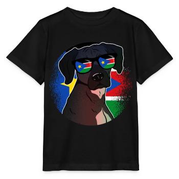 South Sudan - Stanley/Stella MINI CREATOR Kids’ T-Shirt - black - Front - Mikhail (115cm)