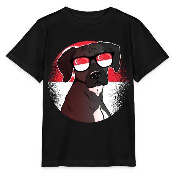 Singapur - Stanley/Stella Kinder T-Shirt MINI CREATOR  - Schwarz - Vorne - Mikhail (115cm)
