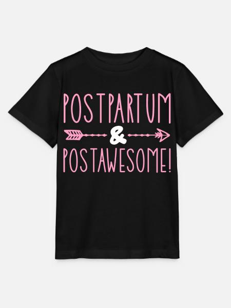 Postpartum & Postawesome - Stanley/Stella Kinder T-Shirt MINI CREATOR  - Schwarz