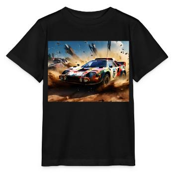 Rally Raid #3 - T-shirt bio MINI CREATOR Stanley/Stella Enfant - noir - Devant - Mikhail (115cm)